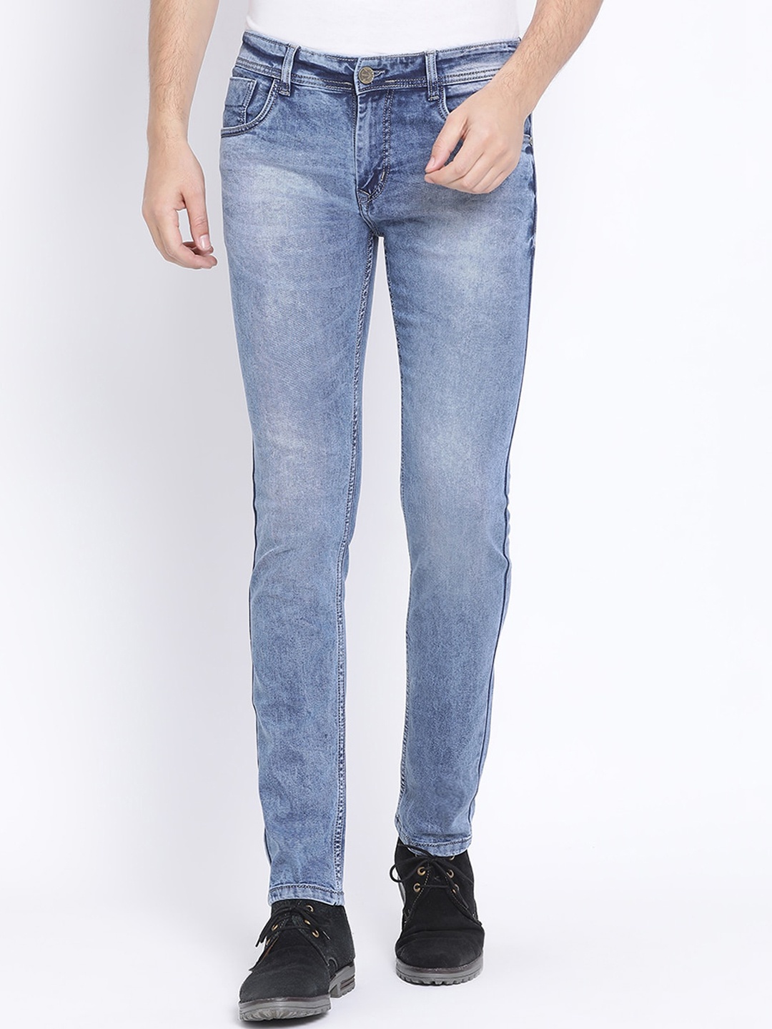 

FEVER Men Blue Slim Fit Heavy Fade Stretchable Jeans