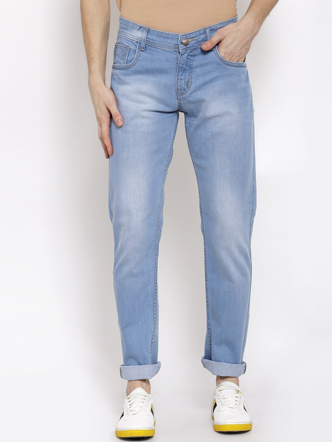 

FEVER Men Blue Slim Fit Light Fade Stretchable Jeans