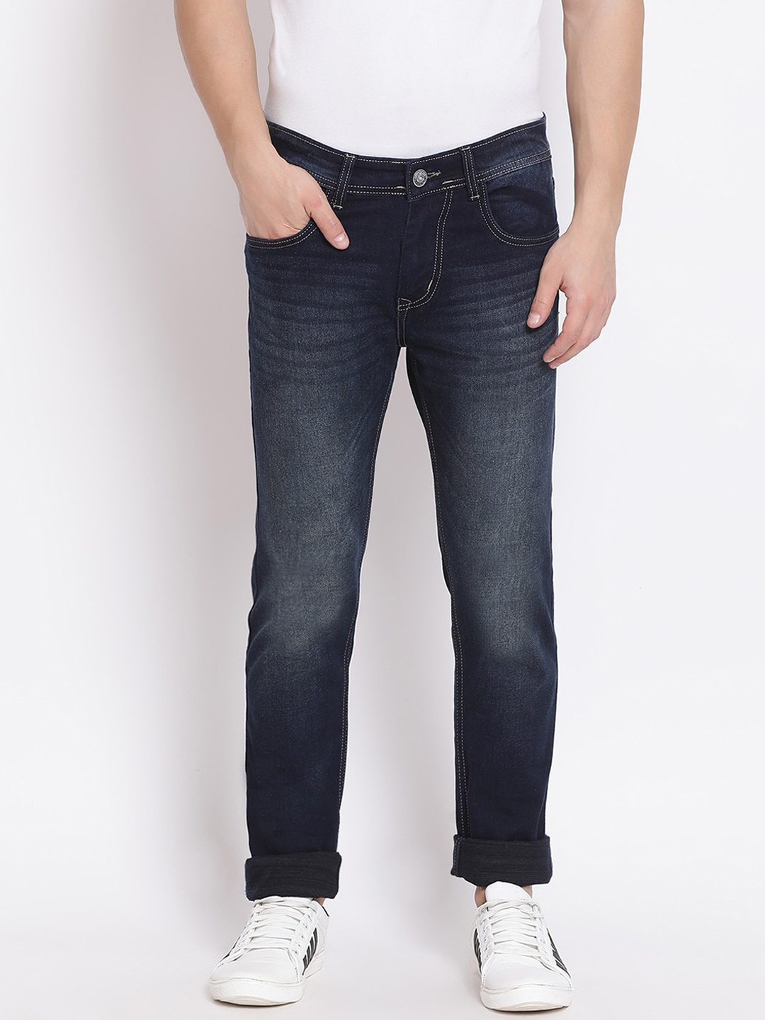 

FEVER Men Blue Slim Fit Light Fade Stretchable Cotton Jeans