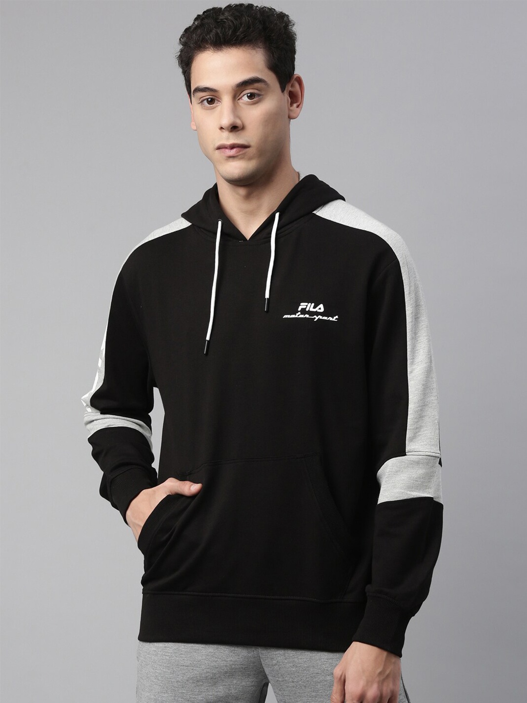 

FILA Hooded Cotton Sweatshirt, Black