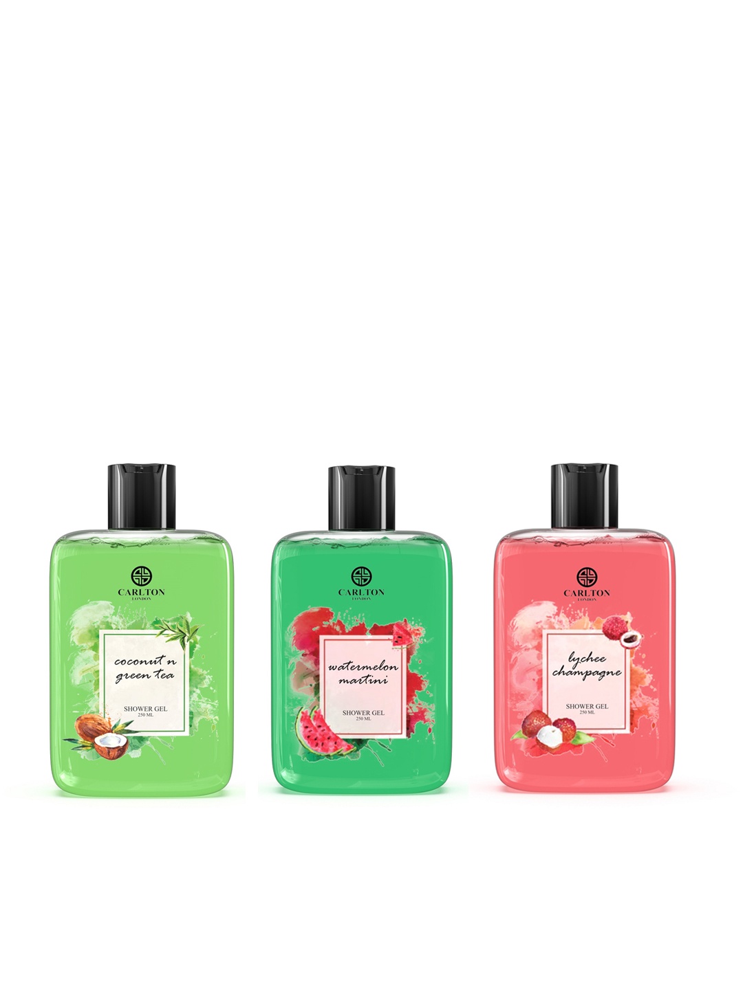 

Carlton London Set of 3 Fragrance Soft & Fresh Shower Gel - 250 ml each, Pink