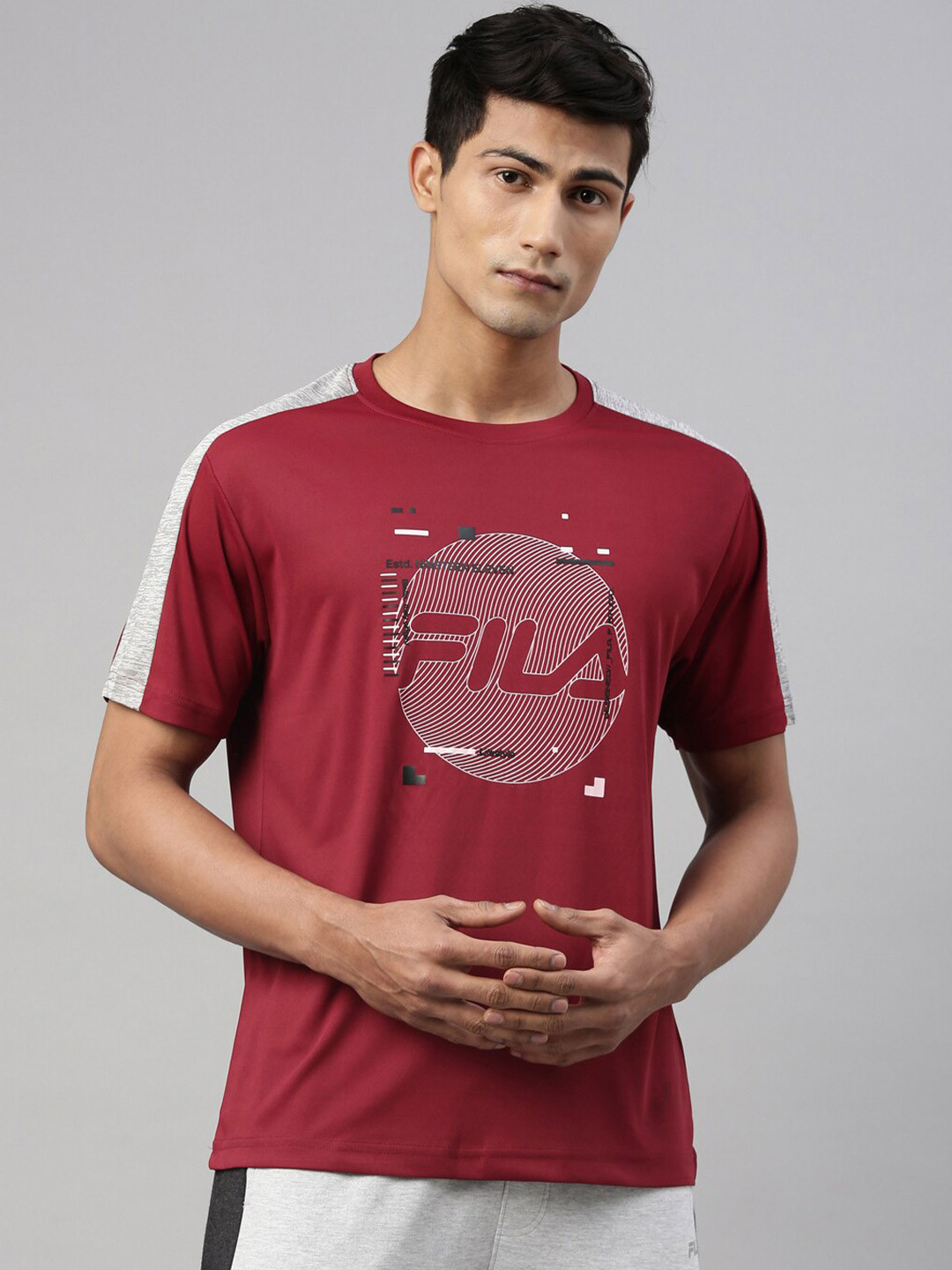 

FILA Men Maroon Typography Printed Organic Cotton T-shirt
