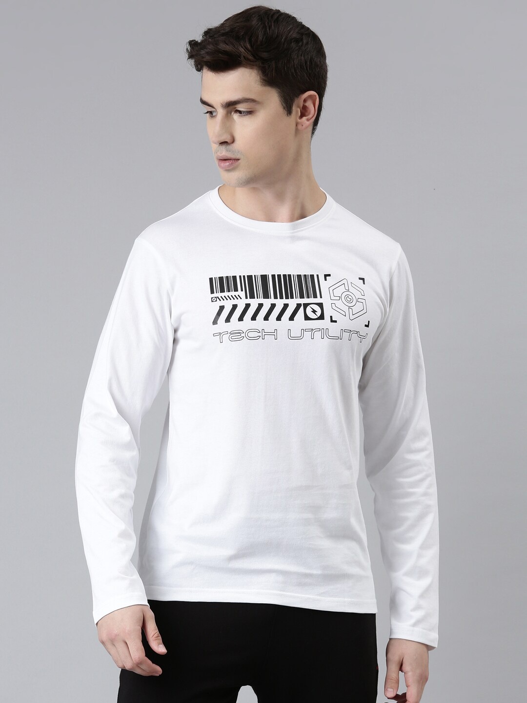 

FILA Men White Typography Printed Organic Cotton T-shirt