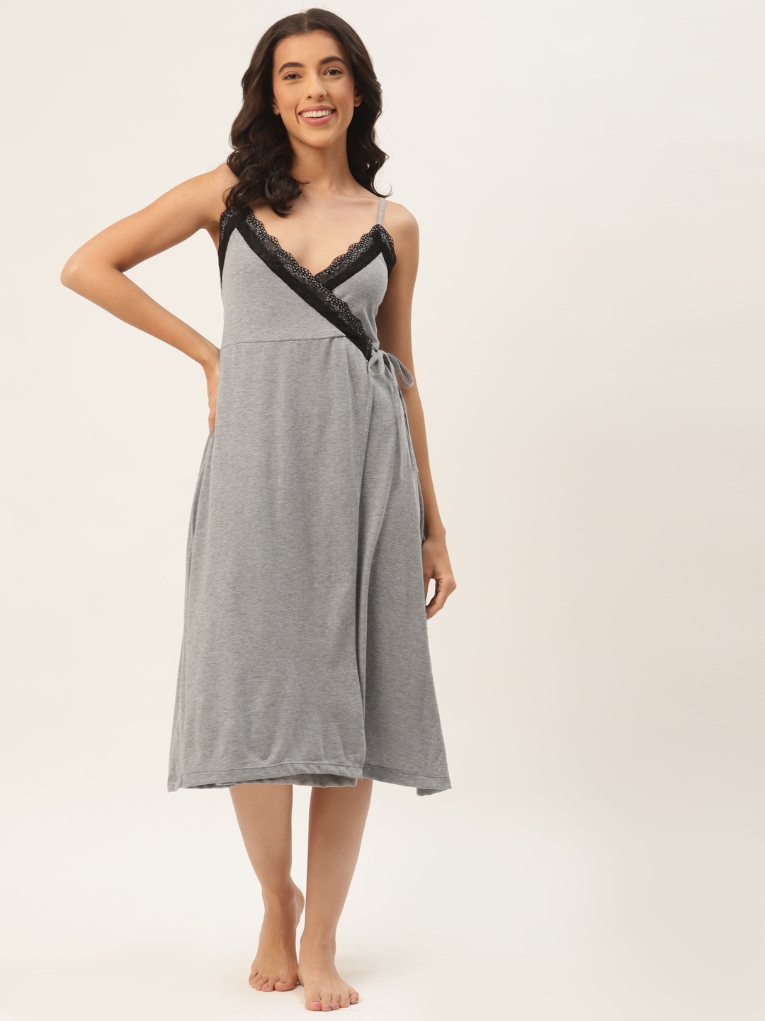 

Ms Lingies Grey & Black Modal Baby Doll
