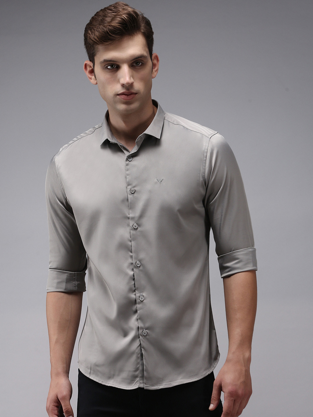 

SHOWOFF Men Grey Comfort Cotton Casual Shirt