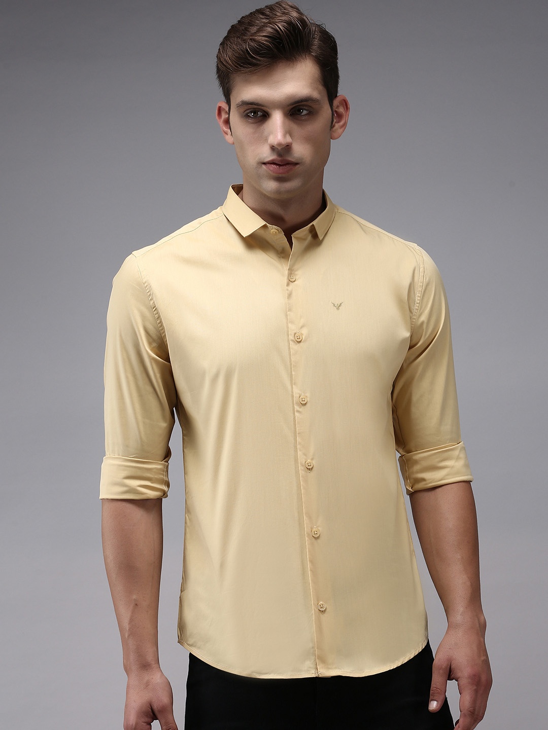 

SHOWOFF Men Yellow Comfort Cotton Casual Shirt