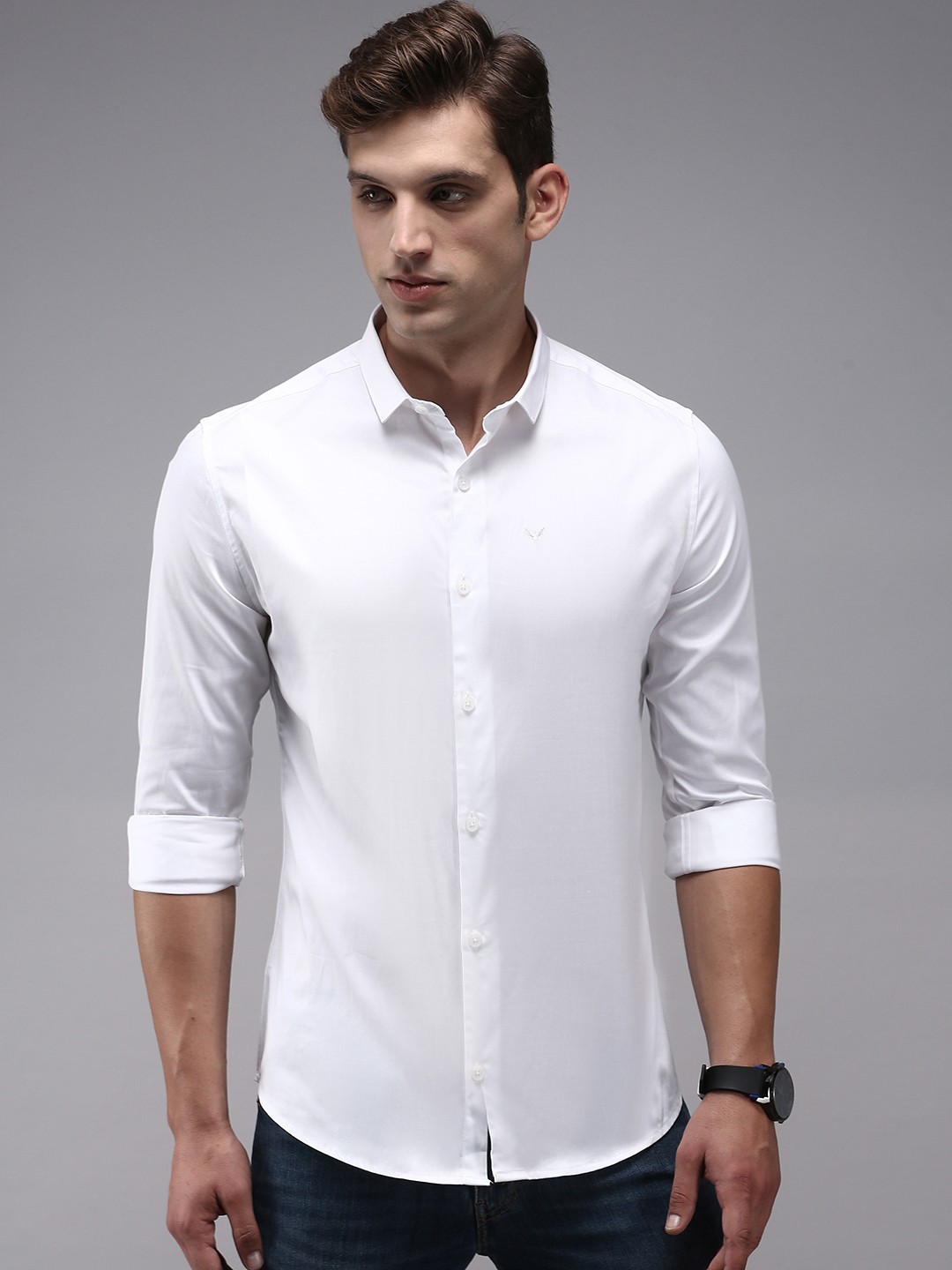 

SHOWOFF Men White Comfort Cotton Casual Shirt