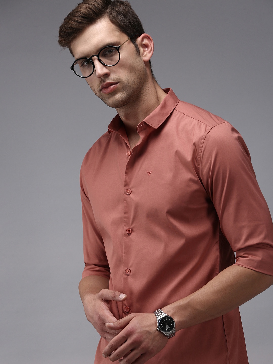 

SHOWOFF Men Rust Comfort Cotton Casual Shirt