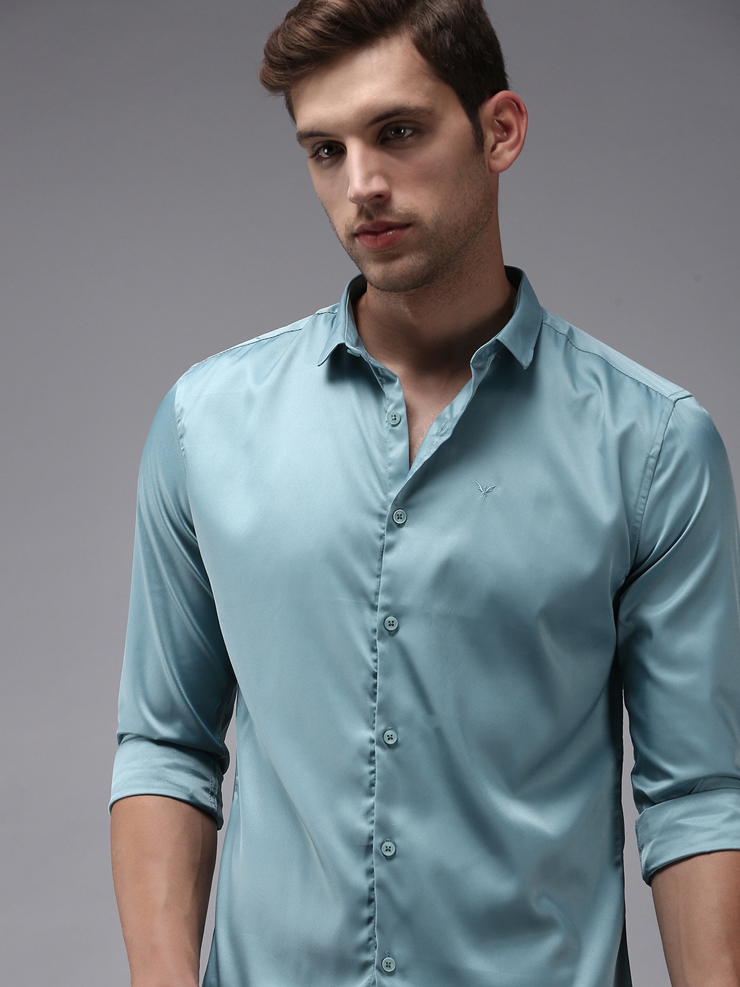 

SHOWOFF Men Teal Comfort Cotton Casual Shirt