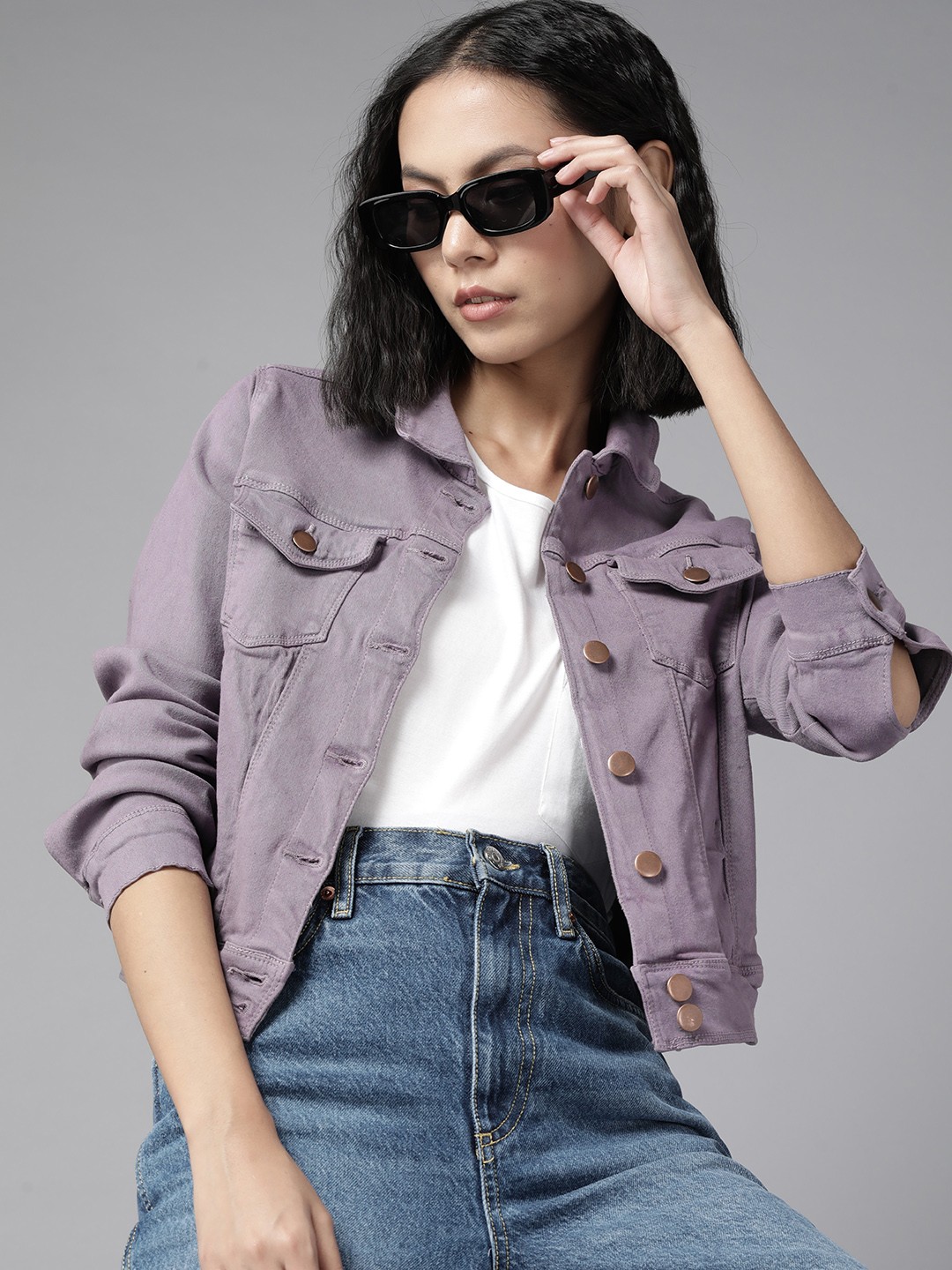 

Roadster Mauve Denim Jacket