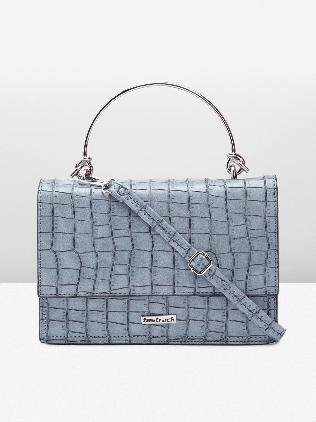 

Fastrack Animal Textured Structured Satchel, Blue