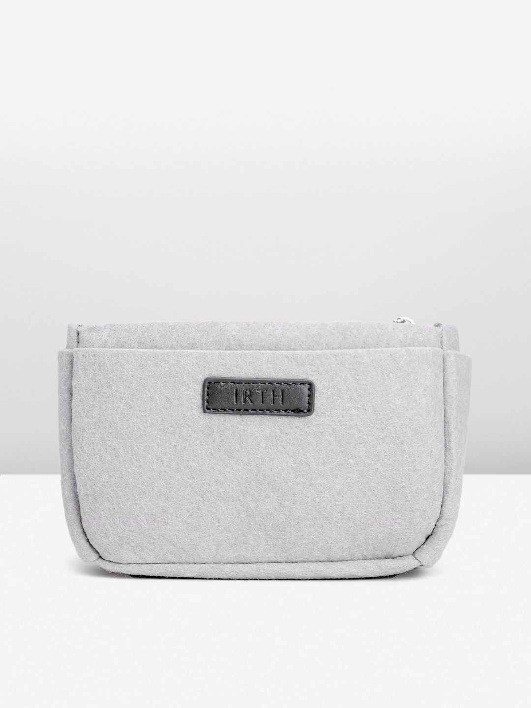 

IRTH Women Solid Rectangular Small Handbag Organiser, Grey