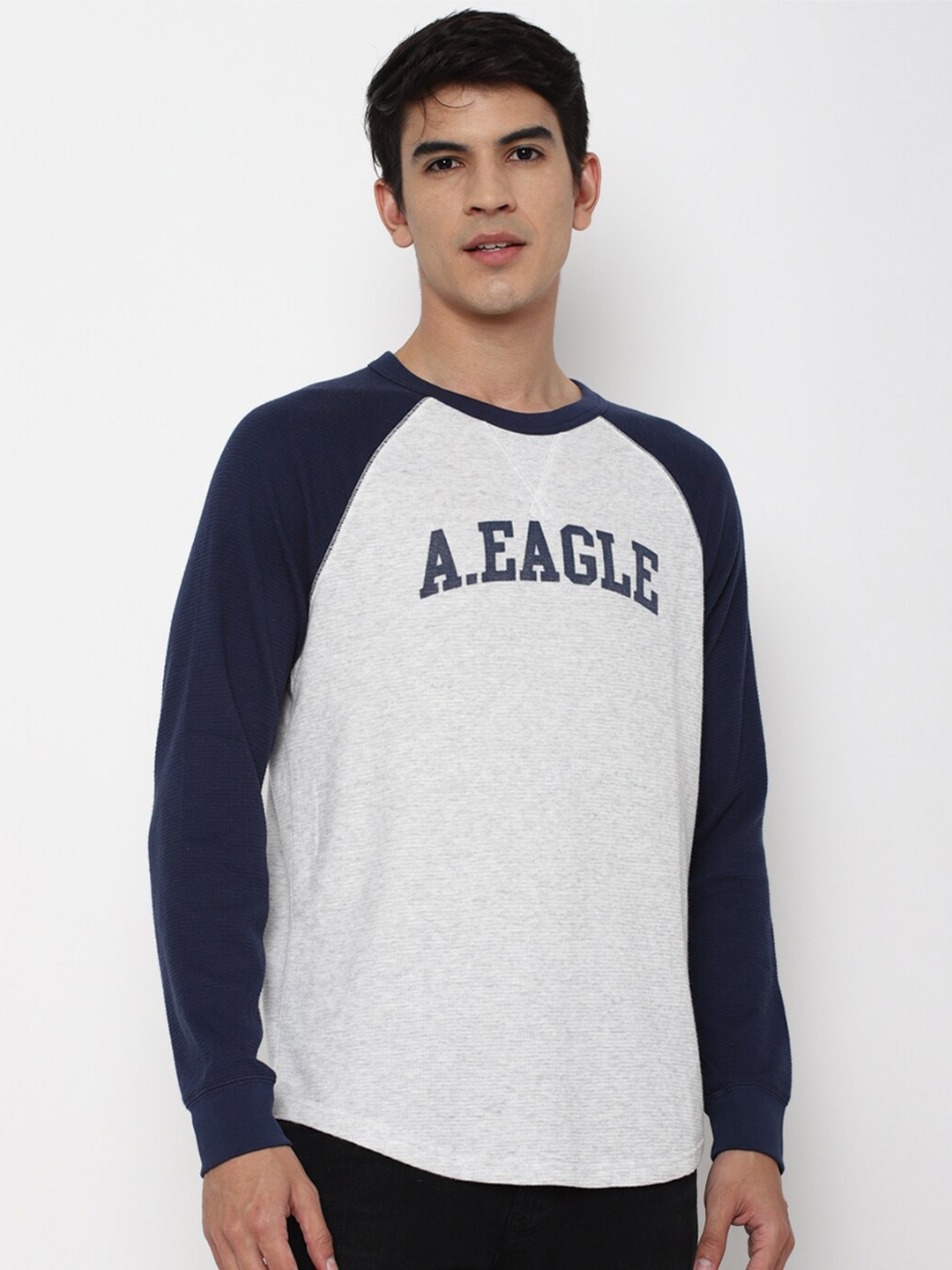 

AMERICAN EAGLE OUTFITTERS Men Blue Typography Printed T-shirt