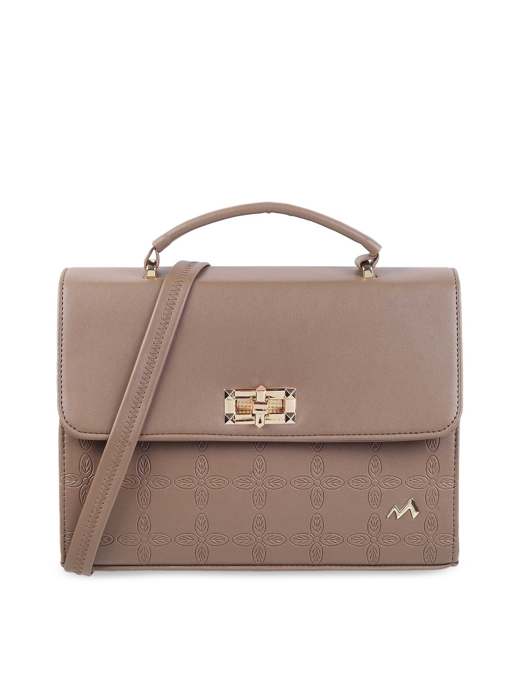 

Metro Khaki Textured Structured Satchel