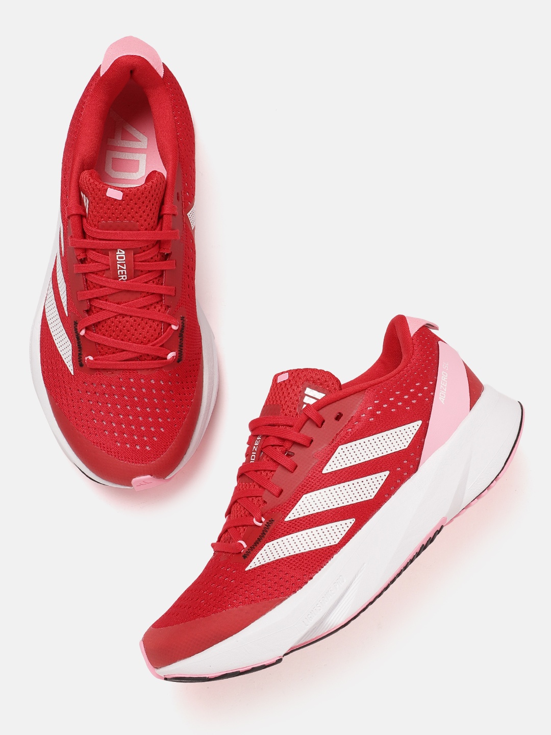 

ADIDAS Women Woven Design Adizero SL Running Shoes, Red