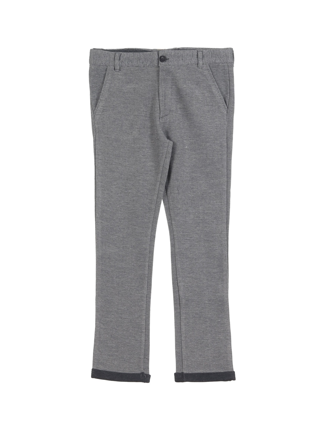 

Lil Lollipop Boys Grey Cotton Slim Fit Trousers