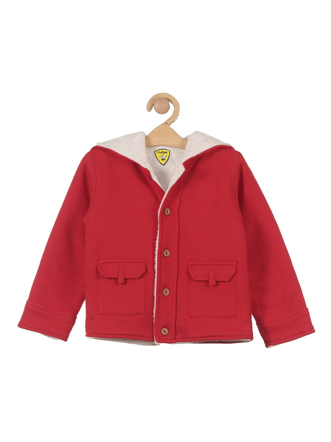 

Lil Lollipop Unisex Kids Red Lightweight Outdoor Cotton Tailored Jacket