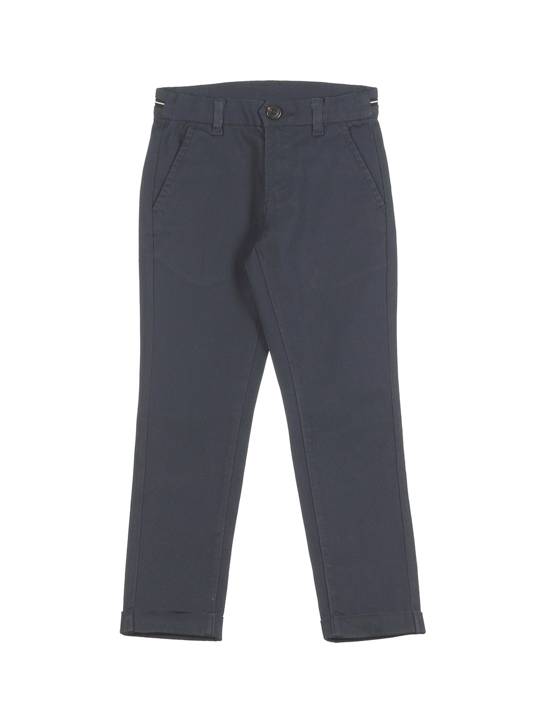 

Lil Lollipop Boys Cotton Slim Fit Trousers, Charcoal