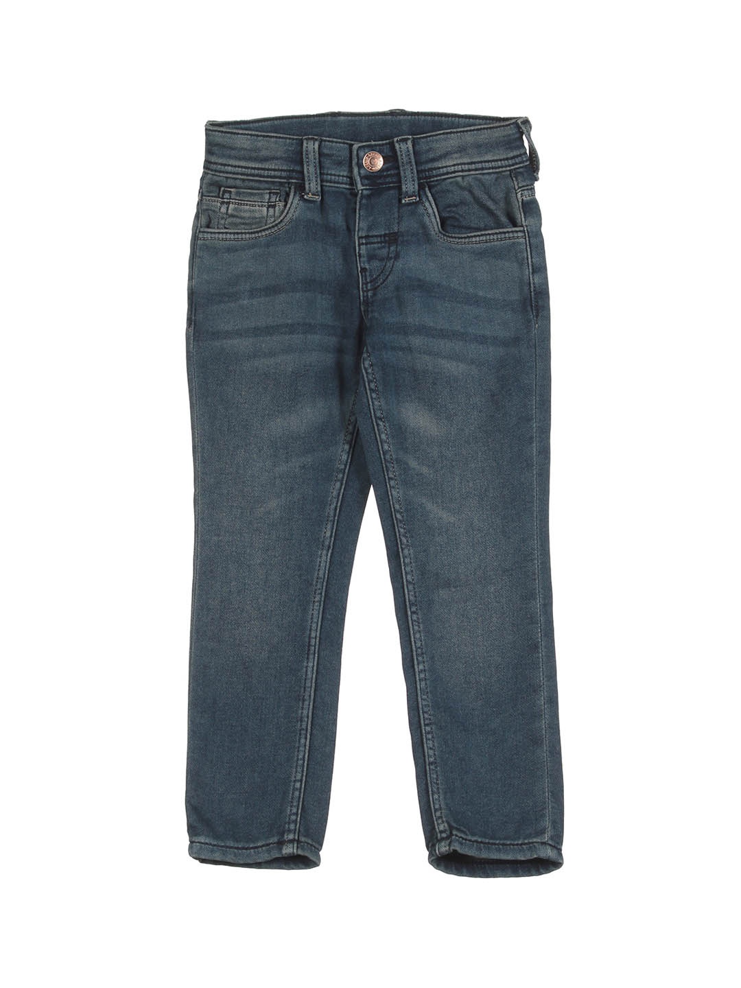 

Lil Lollipop Kids Regular Fit Light Fade Cotton Jeans, Navy blue