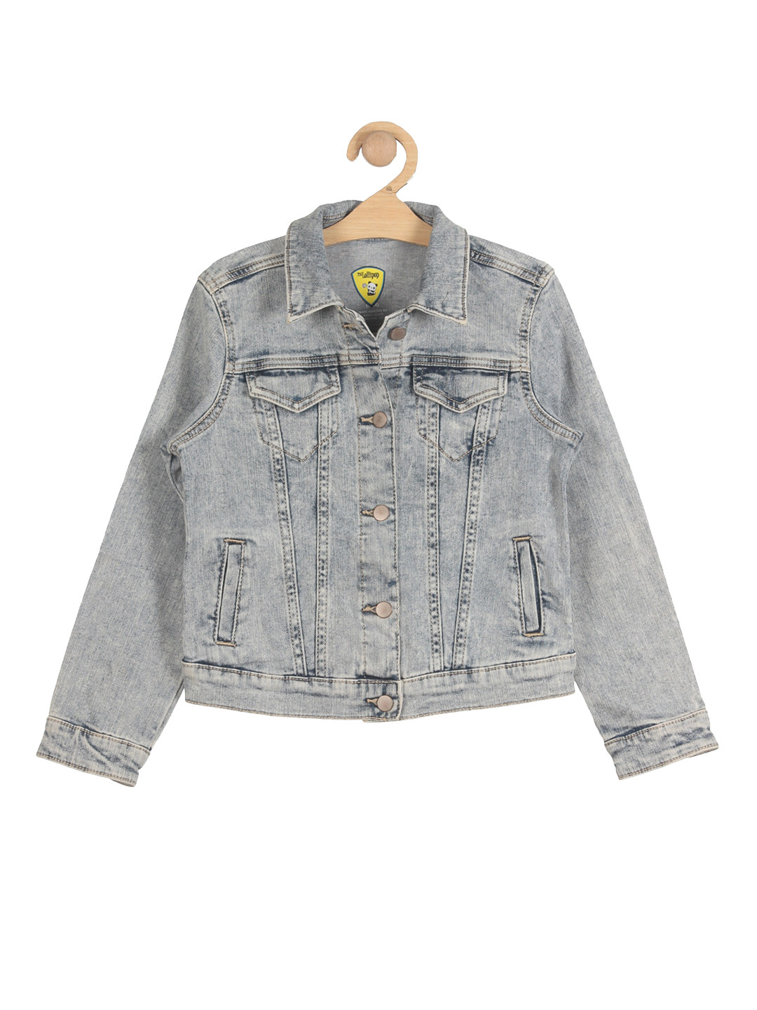 

Lil Lollipop Girls Blue Washed Lightweight Crop Outdoor Denim Jacket