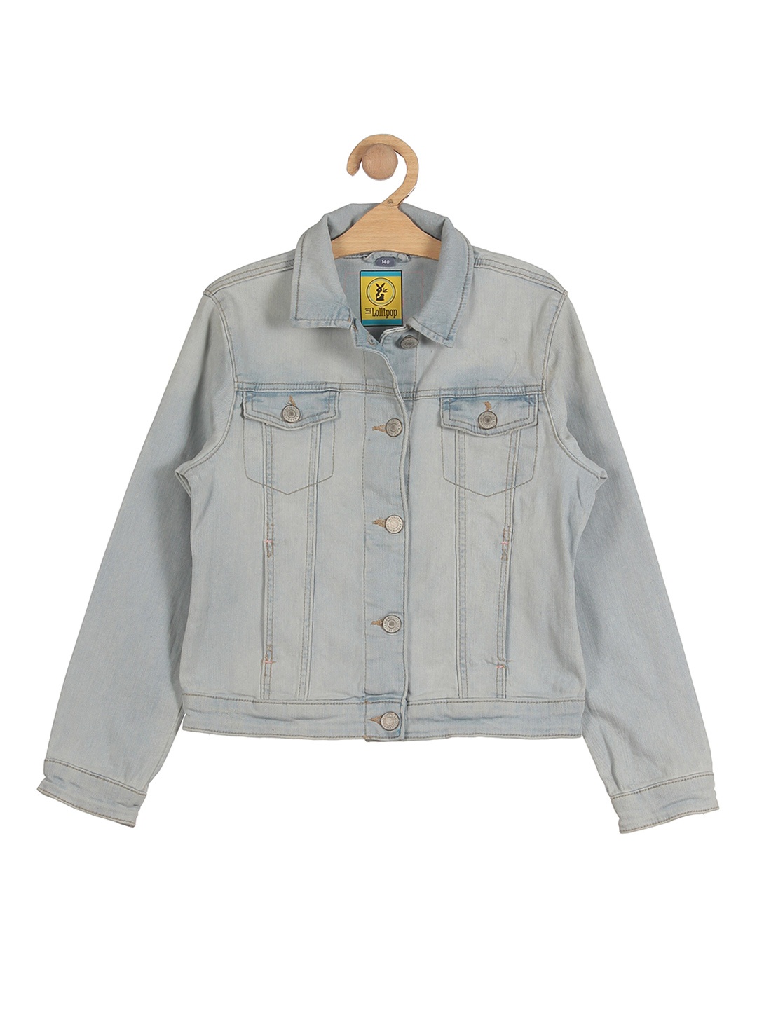 

Lil Lollipop Girls Blue Lightweight Outdoor Cotton Denim Jacket