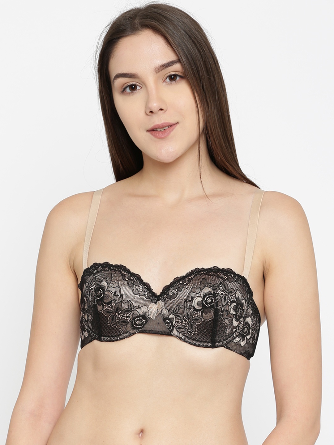 

Enamor Black Curve Enhance Multi-way Lightly Padded Wired Medium Coverage T-Shirt Bra F079