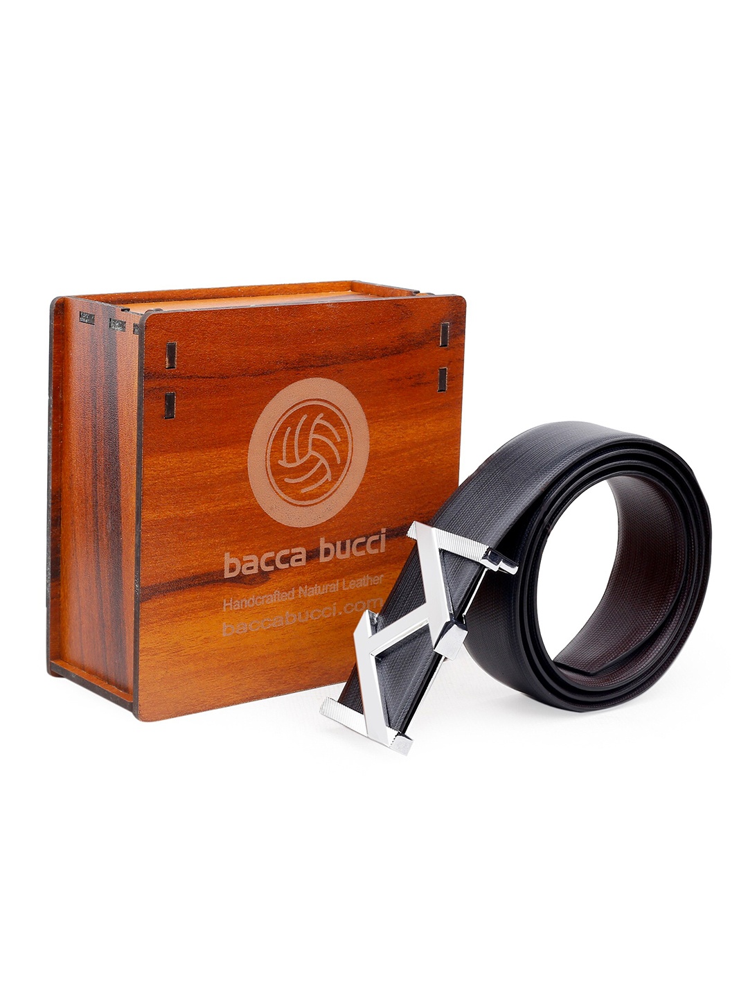 

bacca bucci Men Black Leather Formal Belt