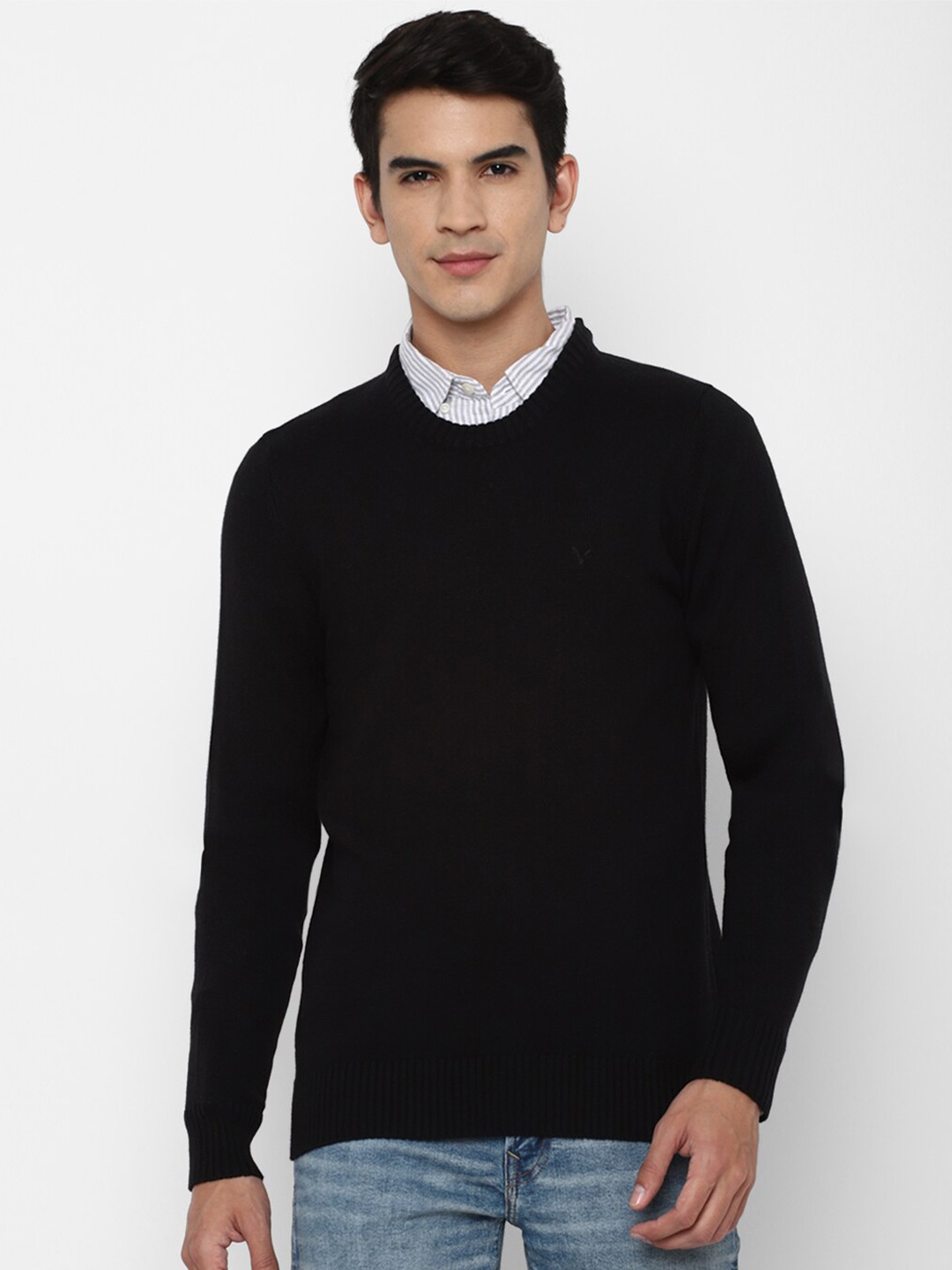 

AMERICAN EAGLE OUTFITTERS Men Black Pullover Sweater