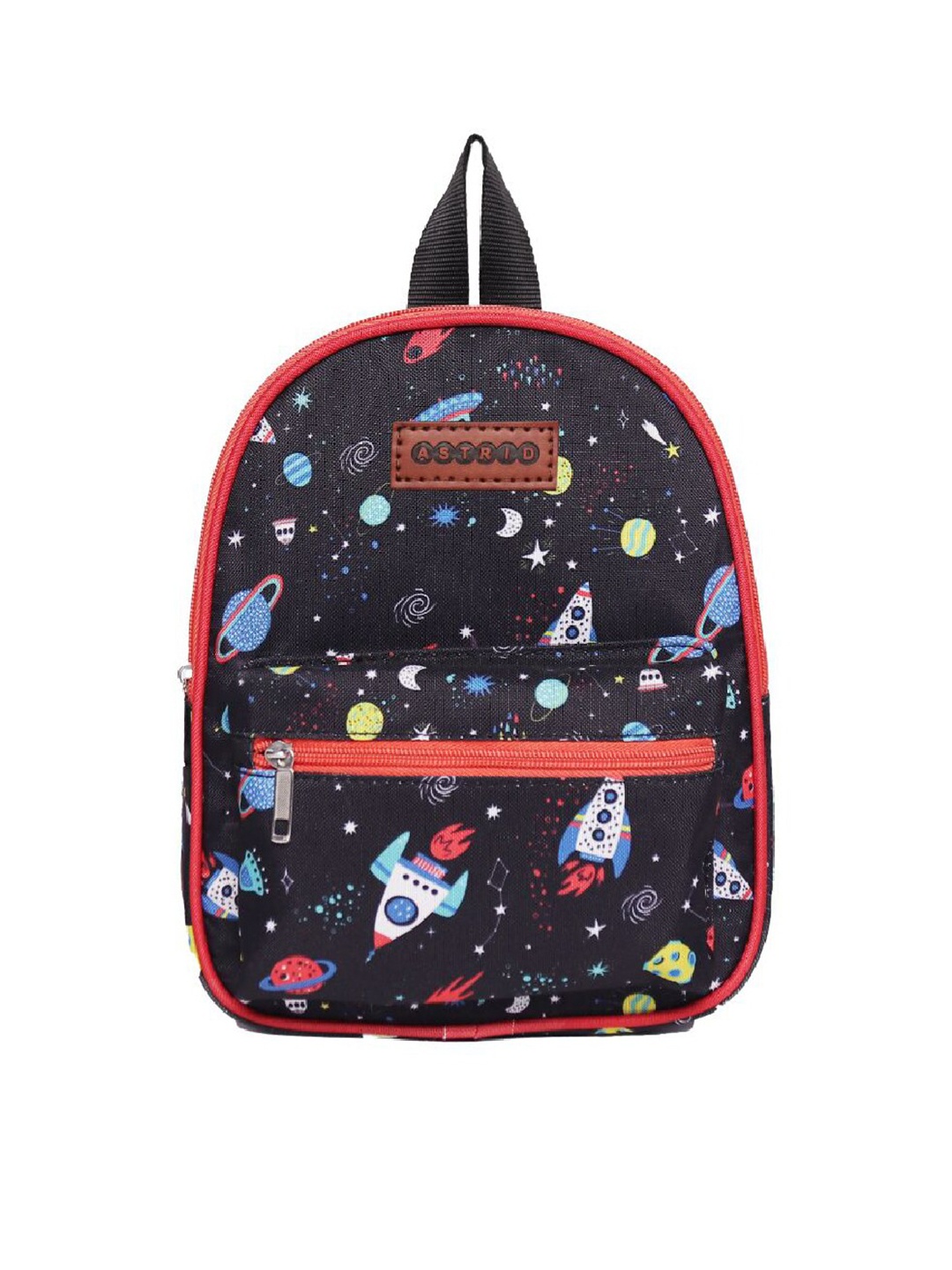 

ASTRID Kids Black & Blue Graphic Printed Backpack