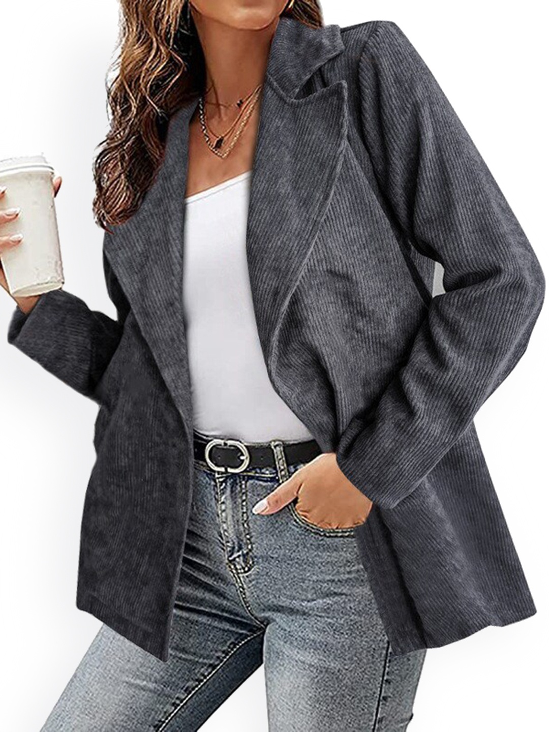 

BoStreet Women Grey Tailored Jacket