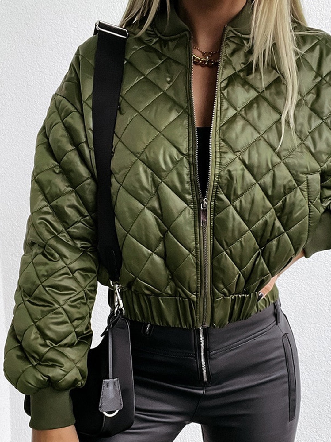 

BoStreet Women Green Quilted Jacket