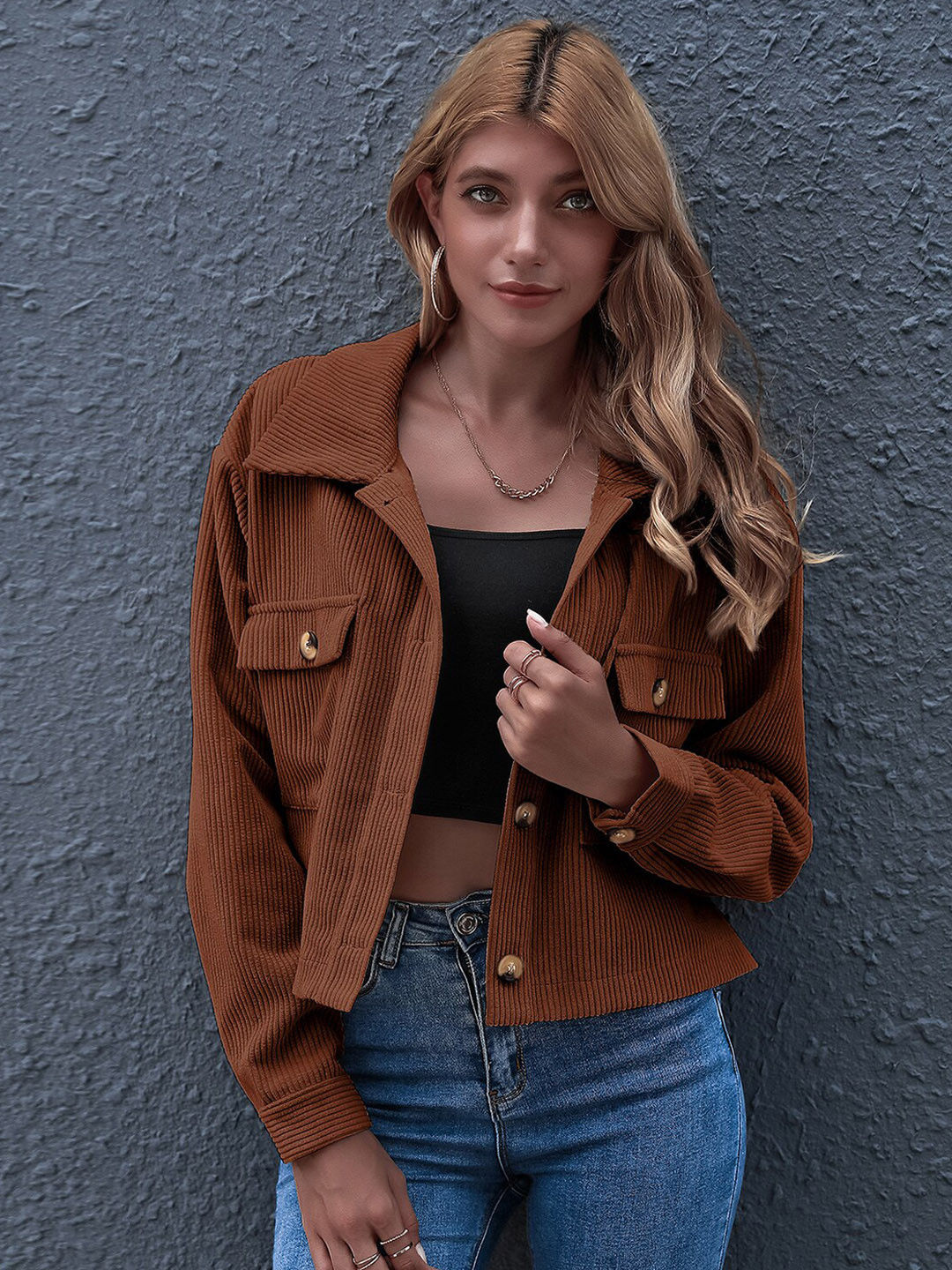 

BoStreet Women Brown Denim Jacket