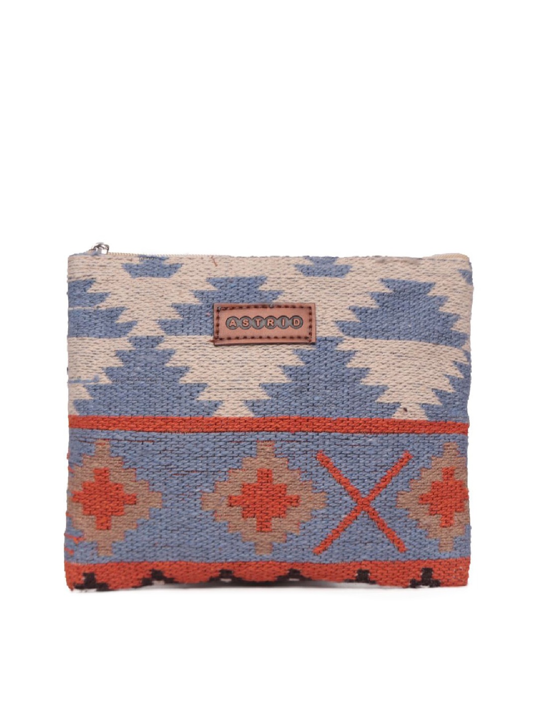 

ASTRID Women Blue & Red Textured Multi-Utility Cotton Dhurry Pouch Organisers