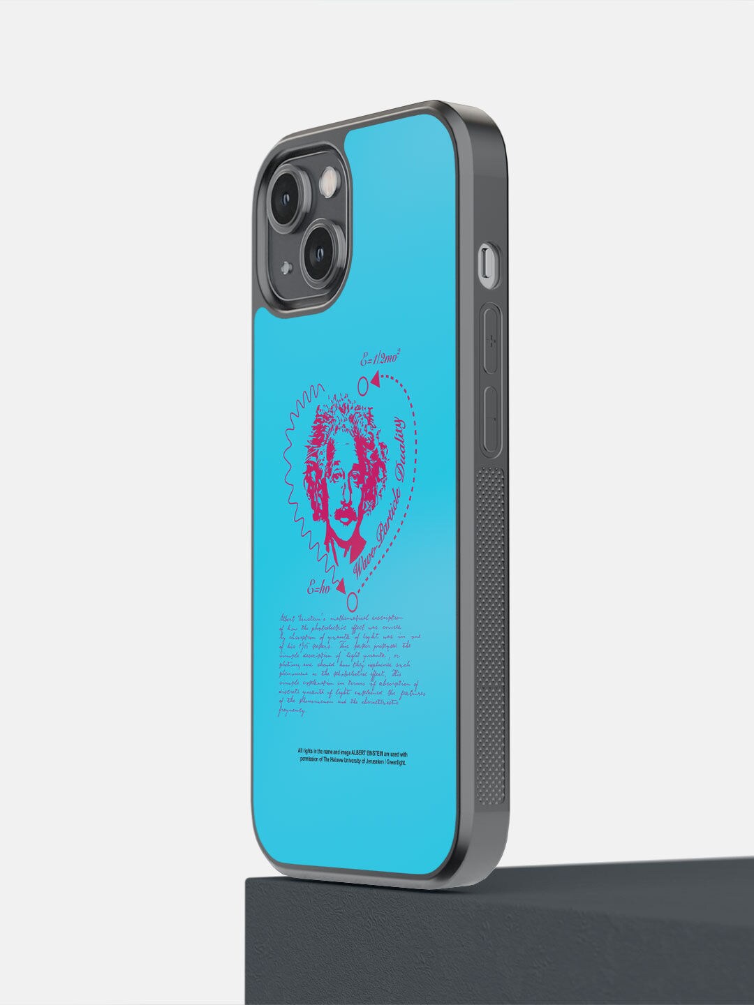 

macmerise Blue & Pink Wave Particle Duality Design iPhone 14 Bumper Case