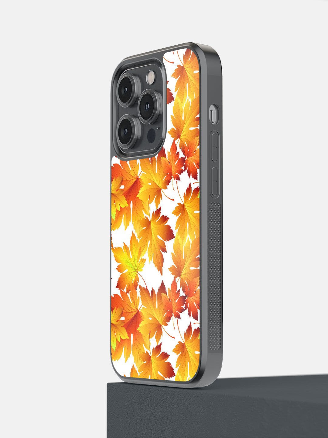 

macmerise Yellow SK Autumn Embrace Printed iPhone 14 Pro Bumper Case