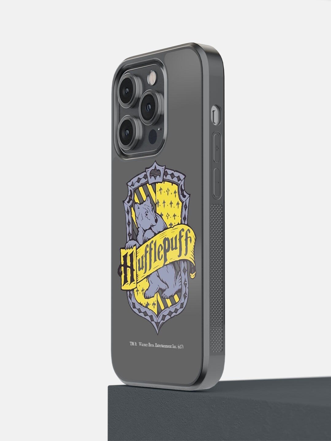 

macmerise Grey & Yellow Crest Hufflepuff Printed iPhone 14 Pro Phone Covers