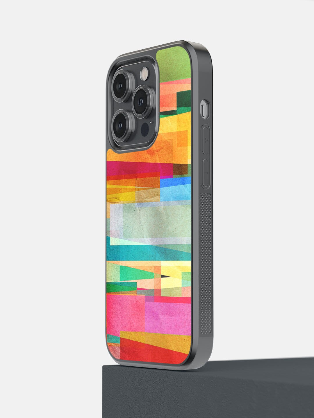 

macmerise Green & Blue Abstract Fusion Printed iPhone 14 Pro Bumper Case