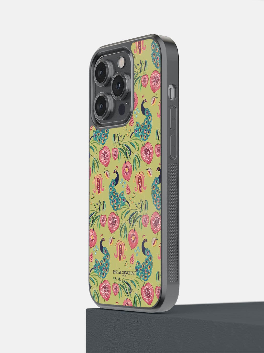 

macmerise Green & Pink Payal Singhal Printed iPhone 14 Pro Mobile Phone Case
