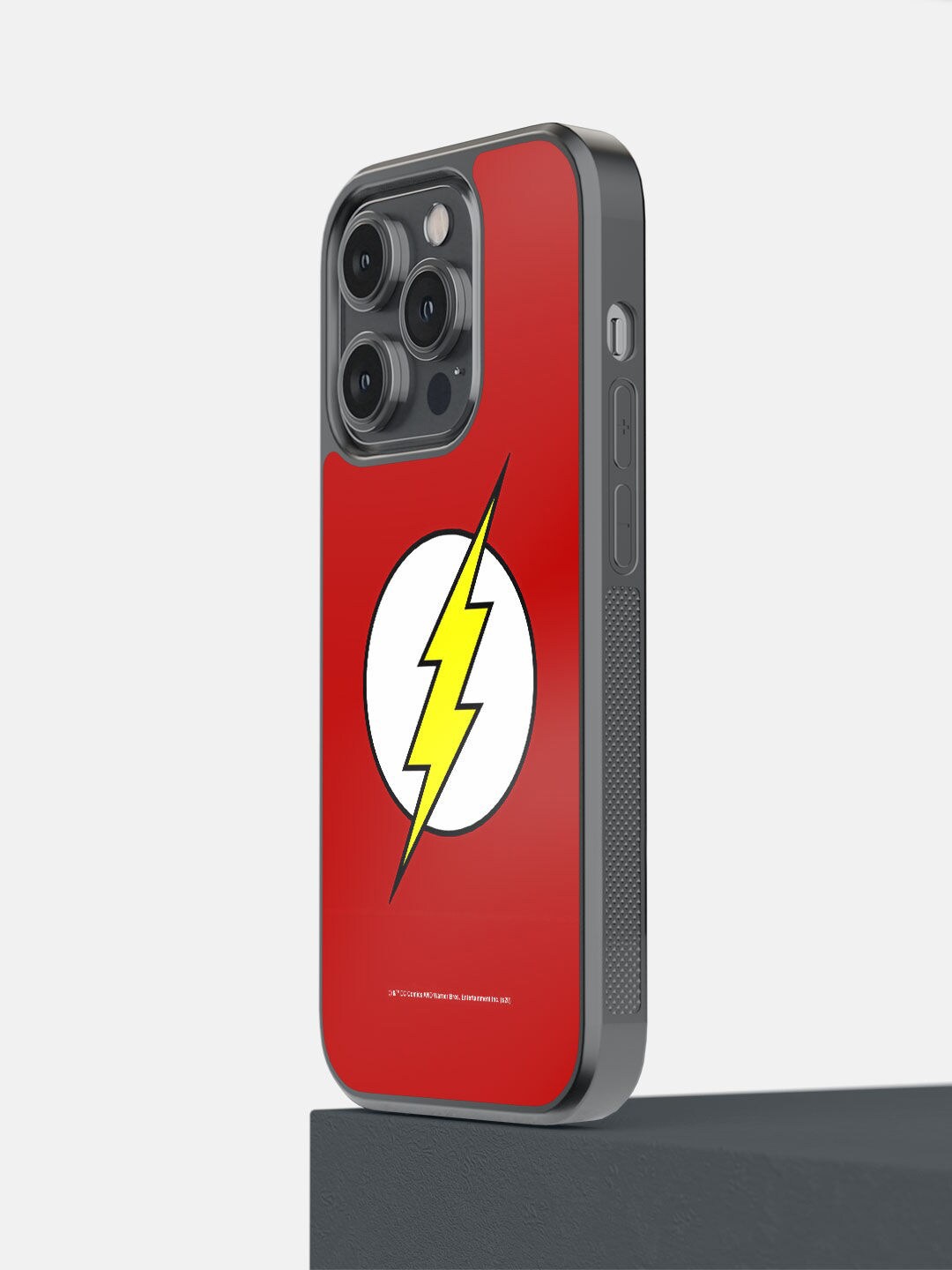 

macmerise Red Printed Logo Flash iPhone 14 Pro Bumper Phone Back Case