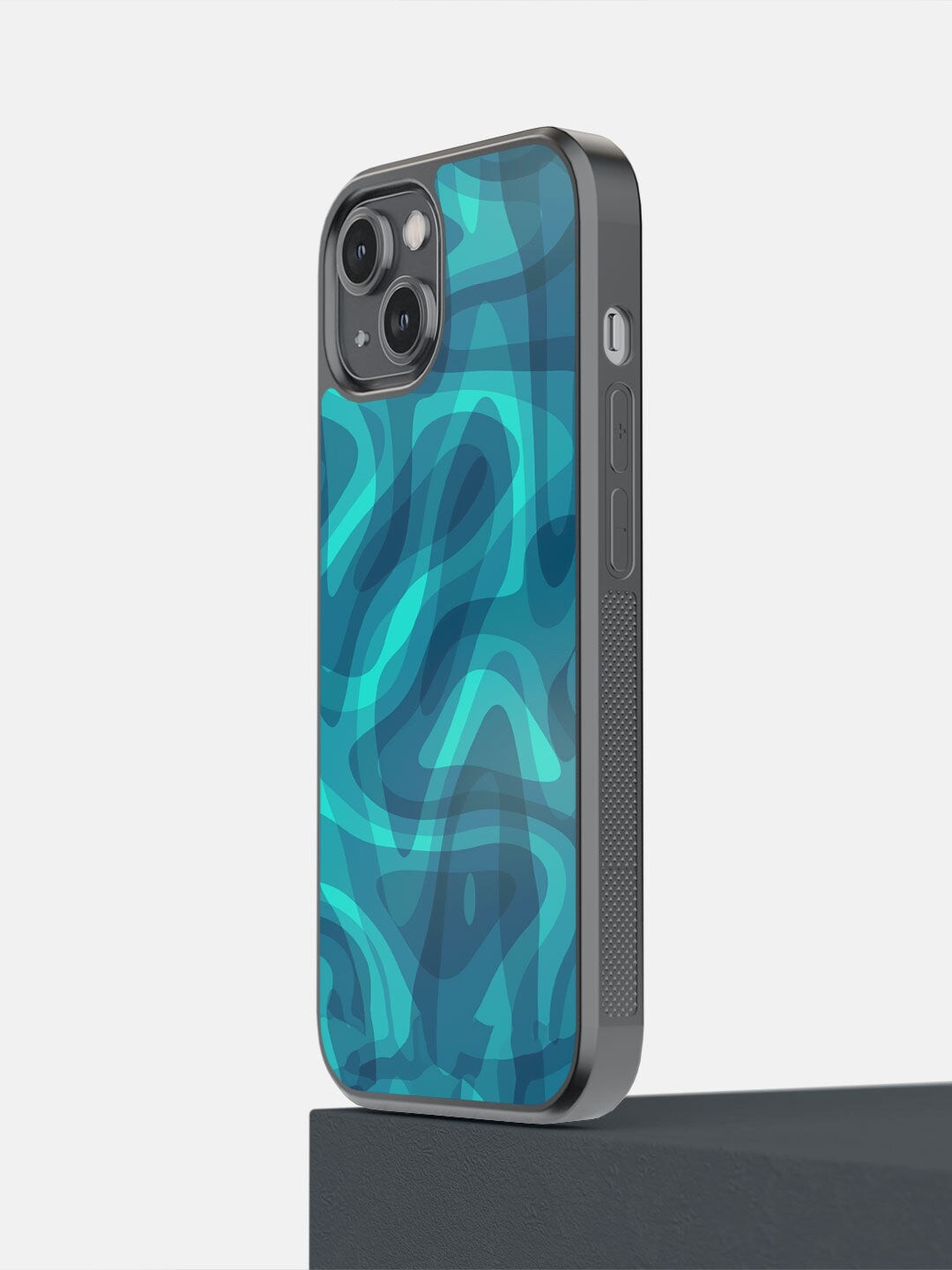 

macmerise Turquoise Blue Water Reflection Printed iPhone 14 Bumper Case