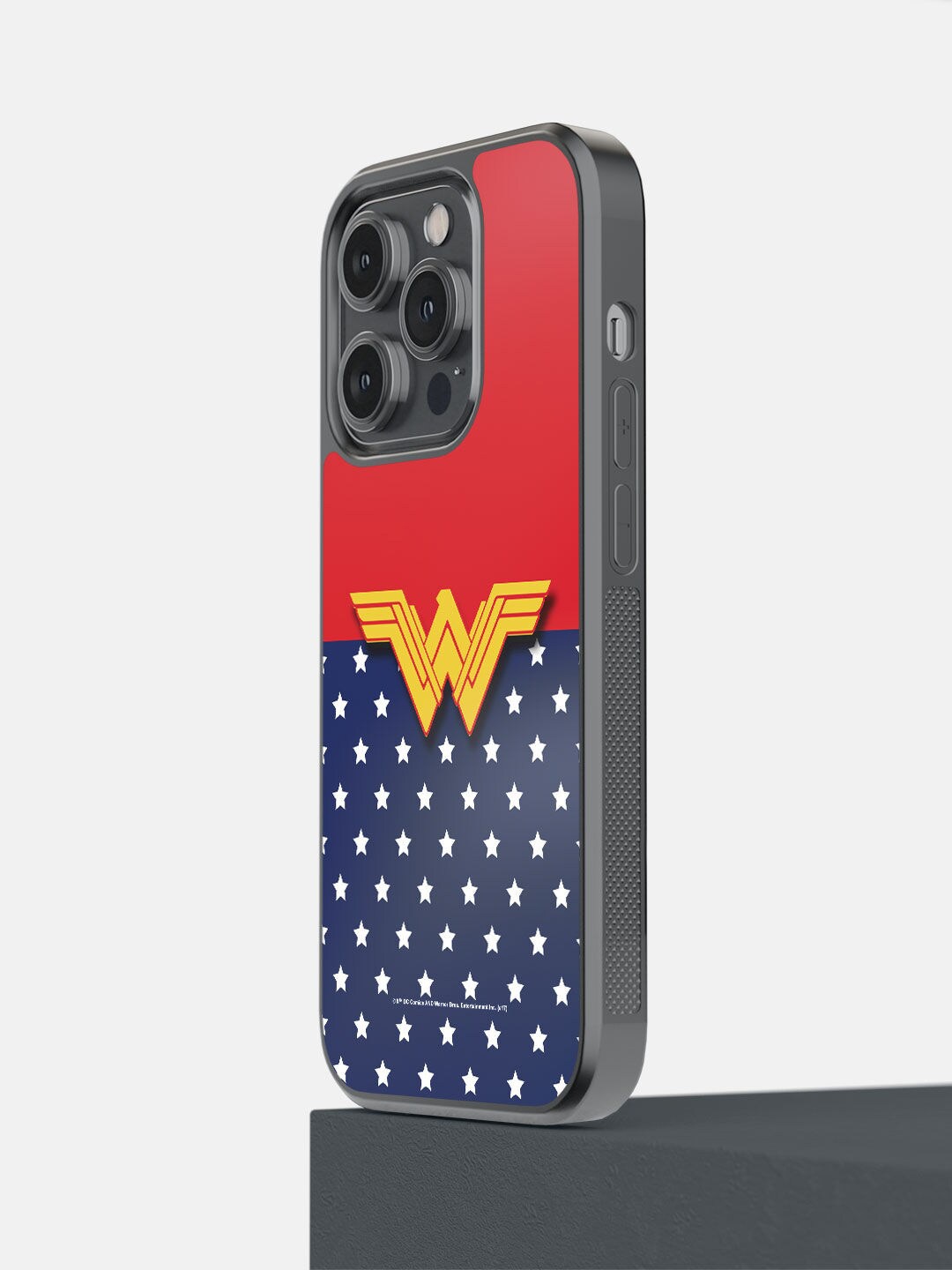 

macmerise Red & Blue Classic Wonder Woman Logo iPhone 14 Pro Pro Bumper Case