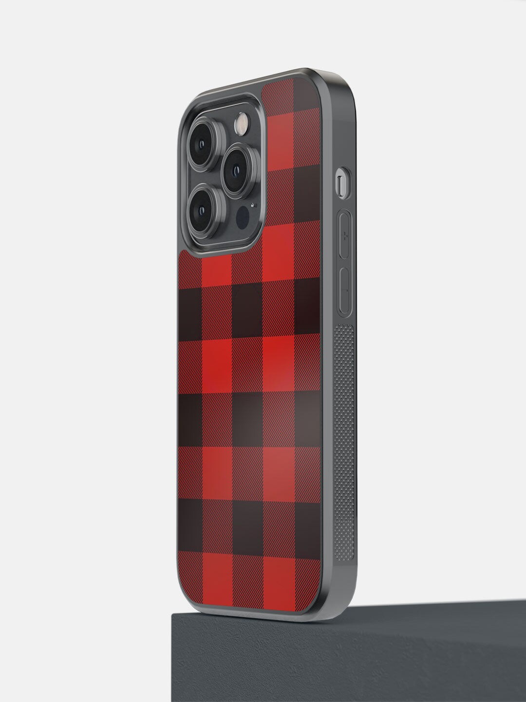 

macmerise Red & Black Printed iPhone14 Pro Back Case