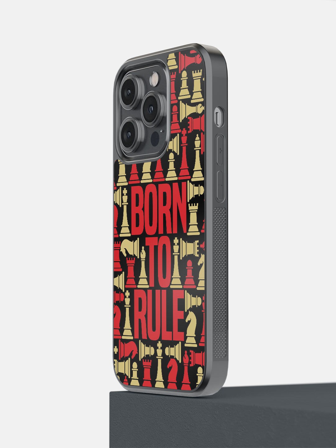 macmerise Red Printed Born To Rule iPhone 14 Pro Bumper Phone Back Case