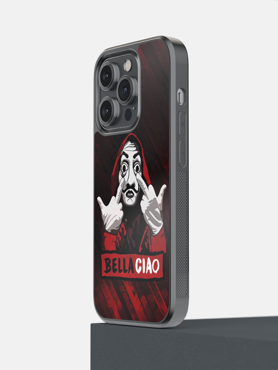 

macmerise Black Printed Bella Ciao Design iPhone 14 Pro Phone Back Case