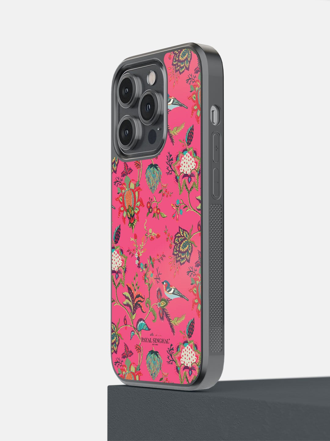

macmerise Pink Payal Singhal Chidiya Design Printed iPhone 14 Pro Bumper Back Case