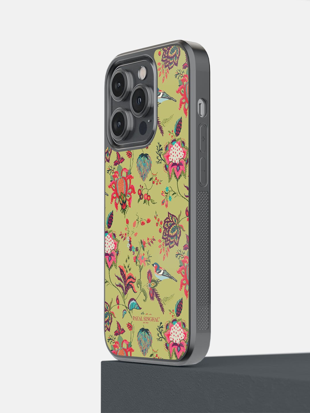 

macmerise Black Printed Payal Singhal Chidiya Design iPhone 14 Pro Phone Back Case