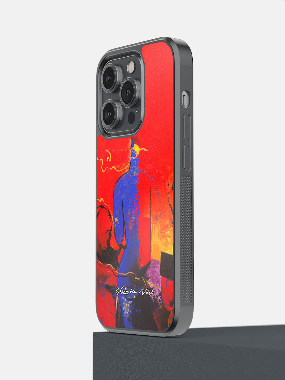 

macmerise Red & Blue Building a Mystery Design iPhone 14 Pro Bumper Case