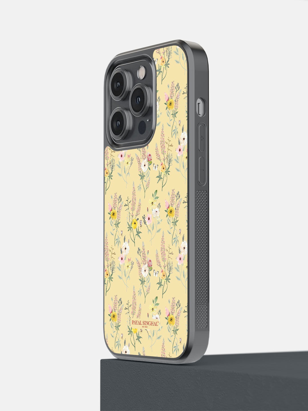 

macmerise Black Printed Payal Singhal Garden Design iPhone 14 Pro Phone Back Case
