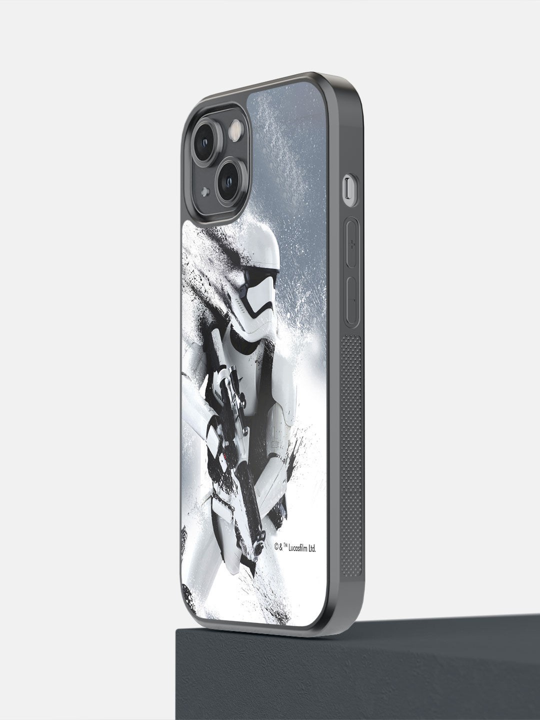 

macmerise White & Grey Trooper Storm Printed iPhone 14 Pro Bumper Case