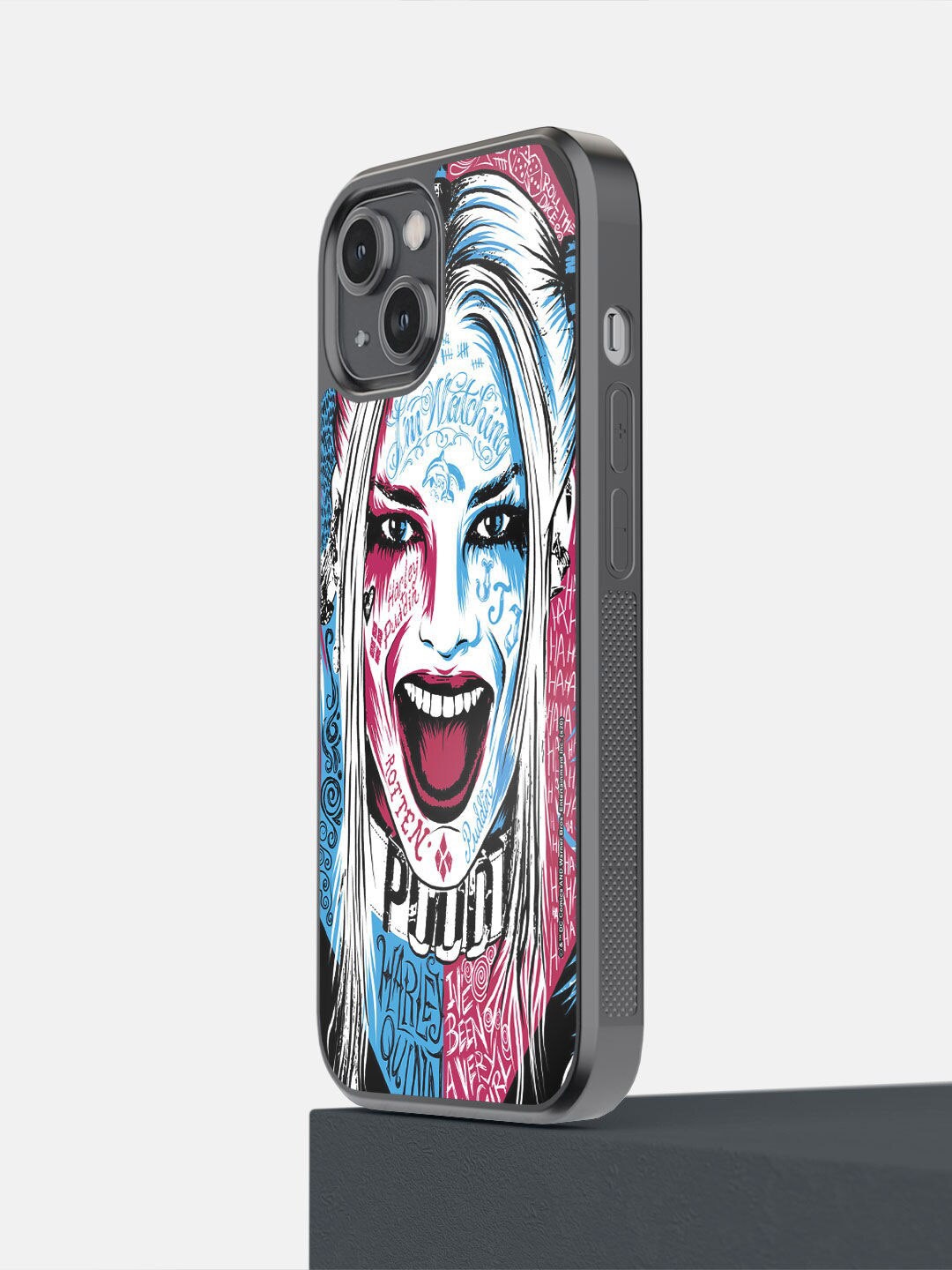 

macmerise White & Pink Wicked Harley Quinn iPhone 14 Bumper Case